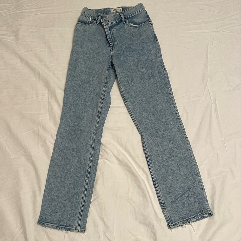 Abercrombie & Fitch Blue Denim Jeans 27 curve love